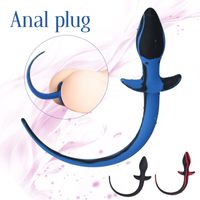SM Butt Plug Cosplay Butt Plug Anale Sex Tail Prodotti per adulti Giocattoli del sesso anale per le donne Coppie Uomini Silicone Cane Silicone Coda Anale Plug X0401