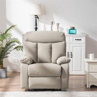 Living Room Furniture Type A1 Electric Lift Function Chair with Massage Silver White PU A and B box