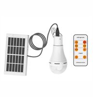 9W Lámpara solar Powered LED Bulbos de luz Control de iluminación a distancia y automático. Luces de emergencia recargables para acampar pesca nocturna