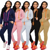 Tasarımcı Bayan Eşofman Spor Set Klasik Katı Renk Uzun Kollu Seksi Slim Fit Sonbahar Ve Kış Kazak Pantolon Marka Giyim