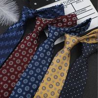 Fshion Male Neck Tie Geometric Striped Plaid Necktie Busines...