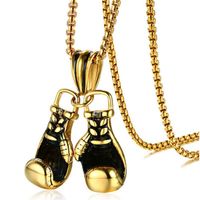 Pendant Necklaces Boxing Glove Necklace Punk Jewelry Cool Re...