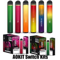 Aokit Switch Sigarette Misurabili Kit di sigarette Misurabili 2200 Pulves 1100mAh Batteria 8.5ml Cartuccia Pod Pod Pod 2in1 Stick Vape Pen 11 Flas VS Dual Bar Plus