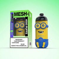 Neueste Meshking-Mesh-q 4000-Puffs Einweg-Vape E-Zigaretten wiederaufladbare Batterie MOD Cartoon-Design-Vapes-Stift 12ml Vorgefüllte Maschenwellen-Pods-Verdampfer 650mAh