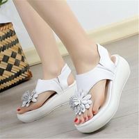 Compre al por mayor White Flowered Platform Sandals de bajo precio \u0026 de  calidad con envío gratuito | Es.DHgate