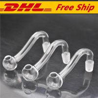 Wholesale Glass Oil Burner Pipe Cheap Glass Pipes Bubbler Pyrex Oil Adapter with 10mm Male Female Joint Banger Nail for Dab Rig Bong
