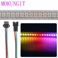 Mokungit 5x 1 M SK6812 144Pixels / m Programlanabilir LED Şerit Işık WS2812B WS2811 Dahili RGB Bireysel Adreslenebilir DC5V Şeritler