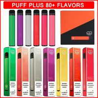 80+ Farben Puff Bar Plus Elektronische Zigarette Einweg-Vape Device Patchbar Upgrade 550mAh Batterie 3.2ml Kartuschen Pod Vapes Bars Ecigs