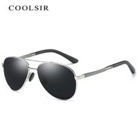 Coolsir klassische sonnenbrille männer aluminium magnesium polarisierte sonnenbrille mode volle rahmen fahrer sonnenbrille 4 farbe 1306