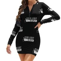 Casual Dresses Bowling Dress Long Sleeve Comfortable Polyester Bodycon Teen Patterns Going Out One-Piece
