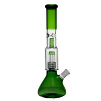 13.5 inç yeşil çift filtre cam bong nargile ağaç percolator filtre sigara boru ile