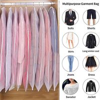 Clothing & Wardrobe Storage Transparent Clothes Hanging Garment Dress Suit Coat Dust Cover Bag Pouch Case Organizer