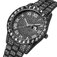 Relógios de pulso 2021 relógios masculinos de missfox Diamante moderno impermeável relógio vermelho homens top 18k homem ouro analógico quartzo analógico