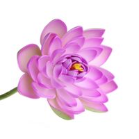 Decorative Flowers & Wreaths Artificial Fake Flower Lotus Water Lily With Rod Plants Garden Pond Vase Decor LX9C