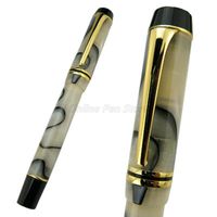 Kaigelu 316 White Celluloid Resin Marble Barrel Roller Ball Ballpoint Pen Professional Office Stationery Writing Gift Accessory Pens
