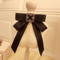 핀, 브로치 한국어 패션 리본 Bowtie 브로치 크리스탈 Bowknot 옷깃 핀 셔츠 드레스 쥬얼리 럭셔리 선물 여성용 액세서리