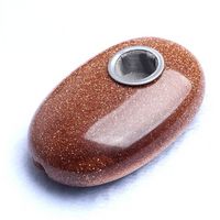 Natuurlijke Jinsha steen ovale kristallen pijp eenvoudige mode sigaret houder spelen fabrikanten directe verkoop