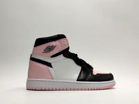 (مع مربع) 2021 1 الصدأ أحذية كرة السلة الوردي النساء الفتيات أزياء سوداء تو 1 ثانية حذاء