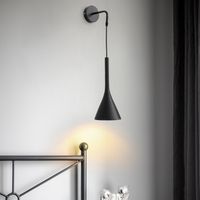 북유럽 레트로 레스토랑 화려한 벽 램프 창조적 거실 알루미늄 램프 갓 간단한 침실 침대 옆 램프