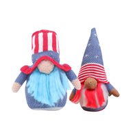 Pluche Patriottische Gnome Doll Dwarf Breien Independence Day Beard Rudolph Beeldje Faceless Decoratie Speelgoed Party Gunst