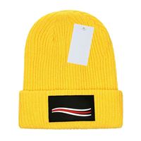 Chapeaux de vague jaune de mode unisexe Spring hiver pour hommes femmes tricoté chapeau de laine chapeau homme tricoter bonnet bonnet gorros taca épaissir chaudique casquette