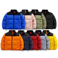 Casaco de estilista masculino parka inverno jaqueta bloco de cor impresso moda homens mulheres aquecer casacos acolchoados casacos tamanho s-4xl