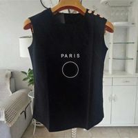 Kadın Giyim Tank Üst Bayan Tasarımcı T Gömlek Siyah Beyaz Yaz Kısa Kollu Bayanlar Giyim Boyutu S-L