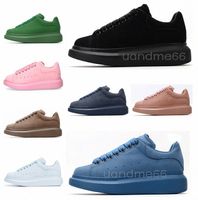Yeni En Kaliteli Beyaz Siyah Yeşil Mavi Ayakkabı Klasik Süet Kadife Deri Erkek Kadın Flats Platformu Boy Sneakers Ayakkabı Espadrille Düz Sneaker 36-45