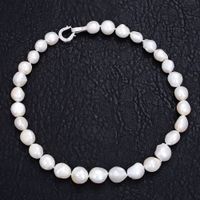 GuaiGuai Jewelry Natural Freshwater White Baroque Pearl Necklace Handmade For Women Real Gems Stone Lady Fashion Jewellery