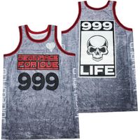 Men's Tracksuits BG DEATH RACE FOR LOVE LIFE 999# JERSEY Printing Outdoor Sportswear Hip-hop Culture Movie Summer Gray Basketball