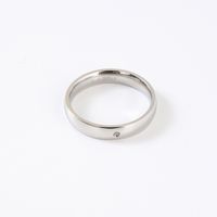 Ring Magic Stainless Steel Smooth Small Zircon Jewelry