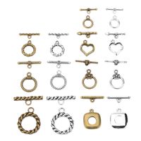 10sets Metal Alloy Toggle Clasps Hooks Antique Silver Color OT Clasps Hooks Connectors For Necklace Diy Jewelry Making Supplies