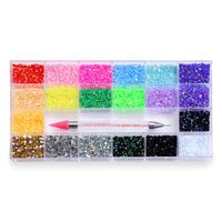 Nail Art Süslemeleri 20000 adet 3mm AB Jöle Rhinestones Kitleri Reçine Yuvarlak Çok Renkli Glitter Gem için