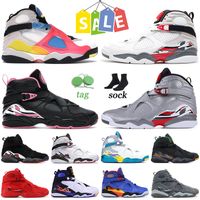 New Arrival Jumpman 8 8s Basketball Shoes High OG SE White Multi-Color Countdown Pack Pinksicle Reflections of a Champion Playoff Cool Grey Mens Women Sneakers Size 13