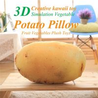 Kissen / dekoratives Kissen Neueste Produktideen Kawaii Spielzeug 3d Simulation Gemüse Kartoffel Büro Sofa Kissen Samt Frucht Plüsch zu