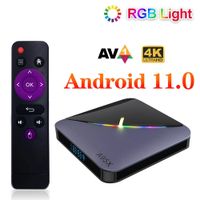 A95X F3 Air II Akıllı TV Kutusu Android 11 Amlogic S905W2 5G WiFi 4 K 3D BT5.0 RGB Işık TV Kutuları HD Media Player 2G 16G 32G 4G 64G
