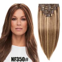 OC 2021 Novo NF350 # personalizado 100% de alta qualidade onda de cabelo humano feminino em linha reta Enviando extensão de cabelo pode ser tingido