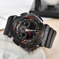 Relógios de marca Homens Boy Borracha Strap LED Multifuncional Waterproof Wrist Watch GA09