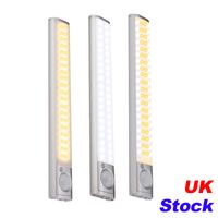 UK Stock 120 LED Stairs Night Light Wireless PIR Motion Sensing Closet Under Cabinet lights USB Rechargeable Battery