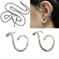 Stud 1Pcs Retro Vintage Gothic Rock Punk Snake Shape Ear Cuff Earring Earrings For Women Men Clip Cartilage Piercing Jewelry