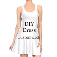 Cloocl Seksi Kadın Elbiseler 3D Baskı DIY Kişiselleştirilmiş Tasarım Pileli Elbise Kendi Görüntü / Fotoğraf / Yıldız / Şarkıcı / Anime Bayanlar Günlük Kıyafetler