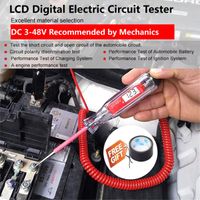 Diagnostic Tools Universal 3-48V Digital Power Probe Multi Function Fuse Line Battery Voltage Circuit Test Pen Automotive Scanner Electrosco
