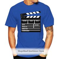 Men&#039;s T-Shirts Funny Men Clapperboard Director Video Scene Grey TV Movie Clapper Board Film Slate Cut Clothes Cotton 2021 Fashion T Shirt