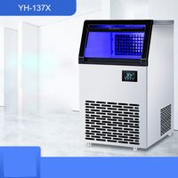 120kg 380W Handelsmilch Tee Shop Kleine Automatische Eismaschine Große Kapazität YH-137X Haushaltsgeräte 220V