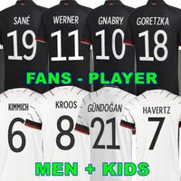 Kroos 2021 2022 Allemagne Football Jerseys Player Version Gundogan Reus Gnabry Werner 21 22 Kimmich Maillot de Foot Football Sane Gorétzka Can Hévertz Hommes + Kids Musiala
