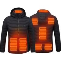 Мужские куртки мужчины женщины нагрев зима теплый USB отапливаемая одежда термический хлопок туризм охотничьи рыболовные лыжные пальто P9113