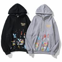 Outono moda hoodie graffiti homens soltos tendência all-match manga longa hoodies de alta qualidade