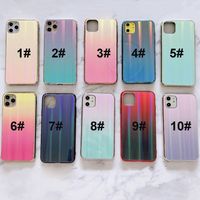 Aurora Gradientenglas Telefon Hüllen für 12 mini iphone 11 pro xr xs max 7 8 6 Plus Mode Farbe Fall