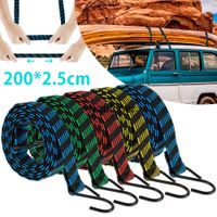 5pcs Car Bicycle Accessories Elastics Rubber Luggage Rope Cord Hooks Tie Roof Rack Strap Fixed Band Hook
