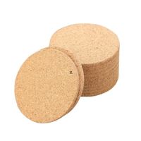 100 stks / partij natuurlijke koffiekopje mat ronde hout hittebestendige kurk coaster mat thee drink pad tafel decor ZZA10910